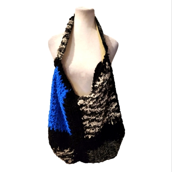 Crochet, Knited Boho Bag with Zipper Enclosure - Picture 2 of 2